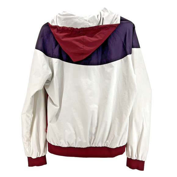 Nike Windrunner Windbreaker Jacket Youth XL Red White Hooded Color Block - Picture 5 of 5